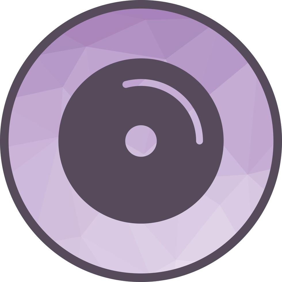 Disc Low Poly Background Icon vector