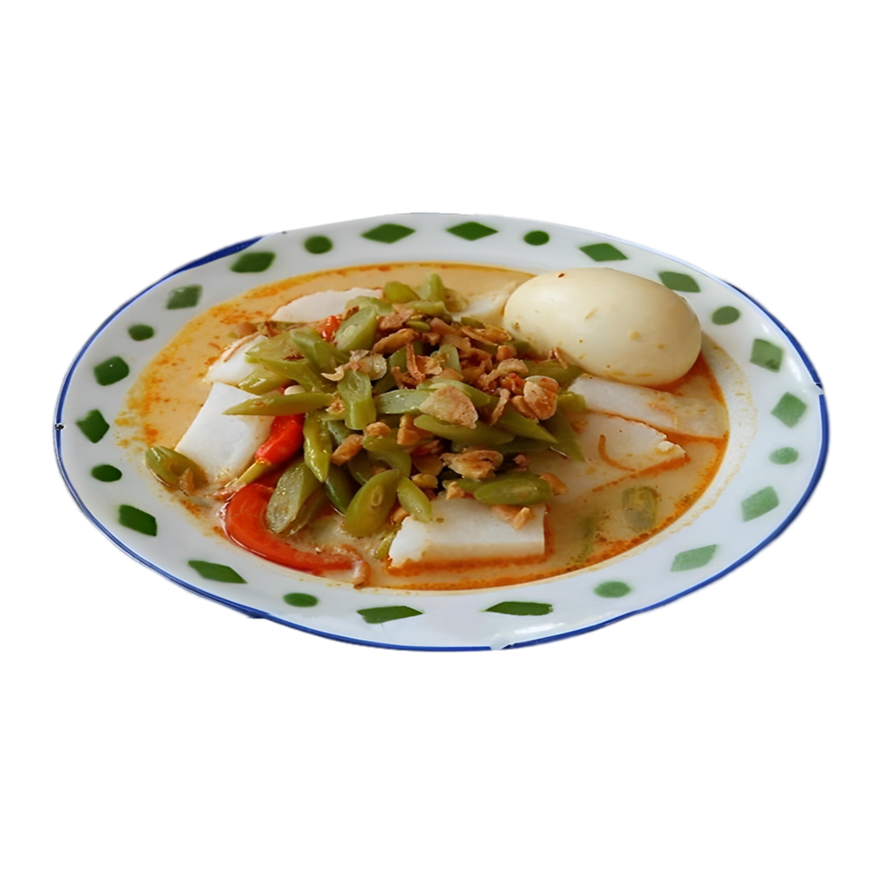 lontong sayur ou galette de riz aux légumes png