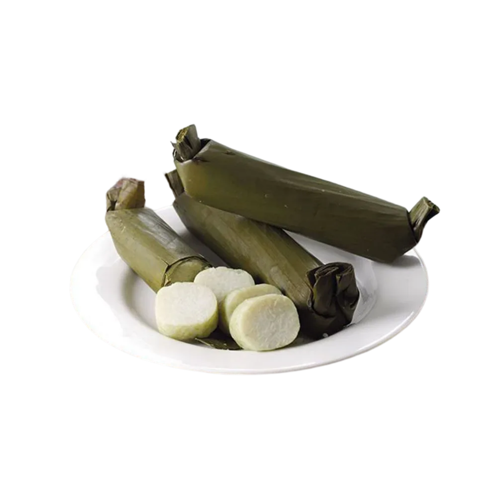 Lontong, Indonesian compressed rice cake in a form of a cylinder wrapped inside a banana leaf png