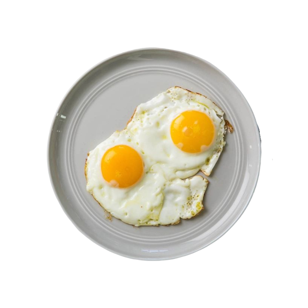 Due fritte uova per salutare prima colazione png