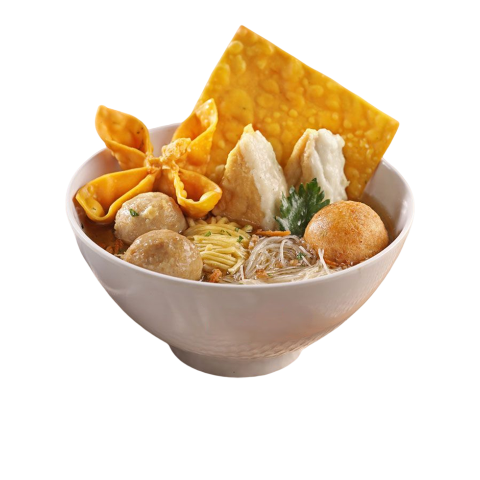 Bakso or baso is an Indonesian meatball, Its texture is similar to the Chinese beef ball png