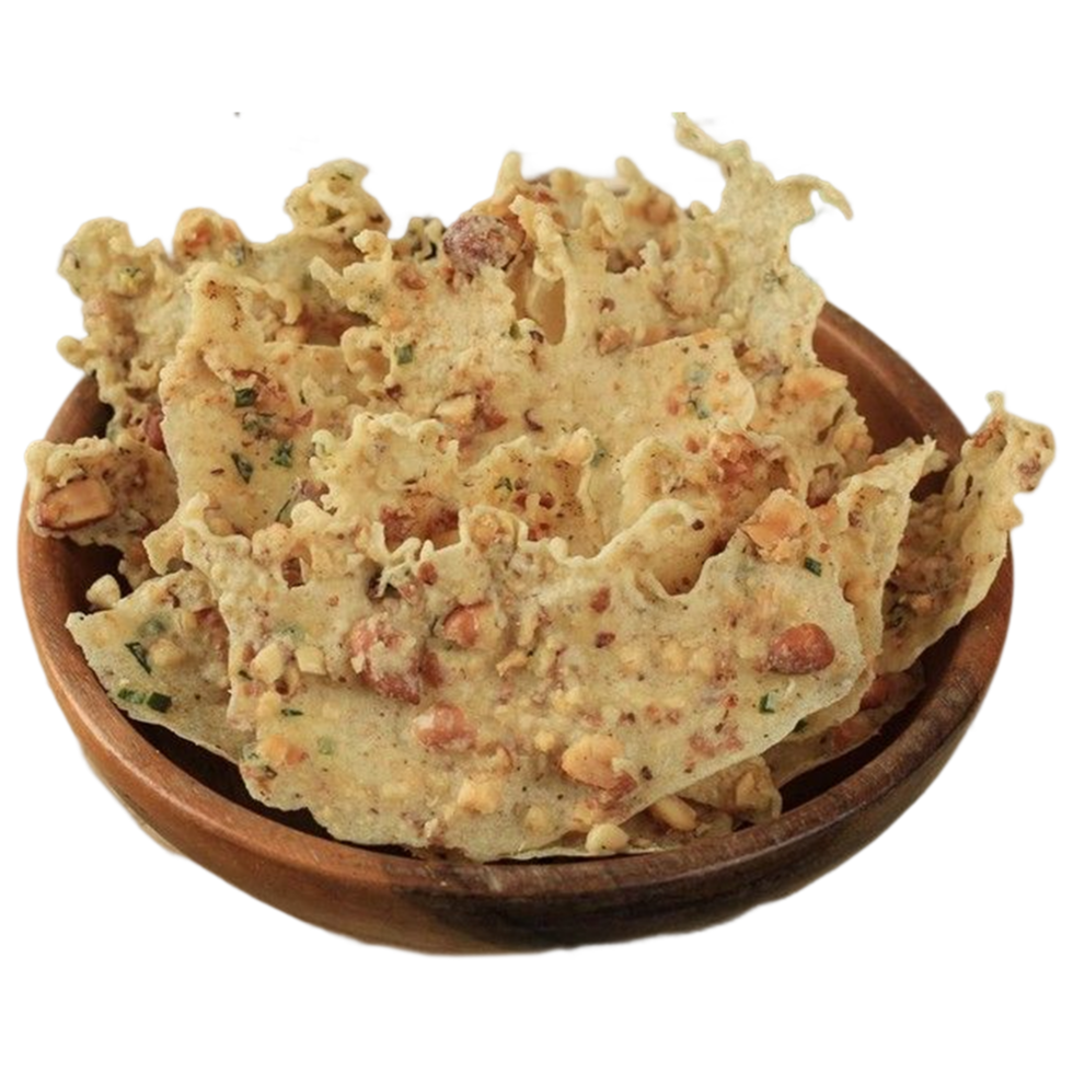 Peyek Kacang, a type of cracker made from flour dough with a sprinkling of peanuts png