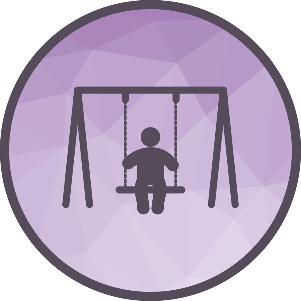 Swinging Low Poly Background Icon vector