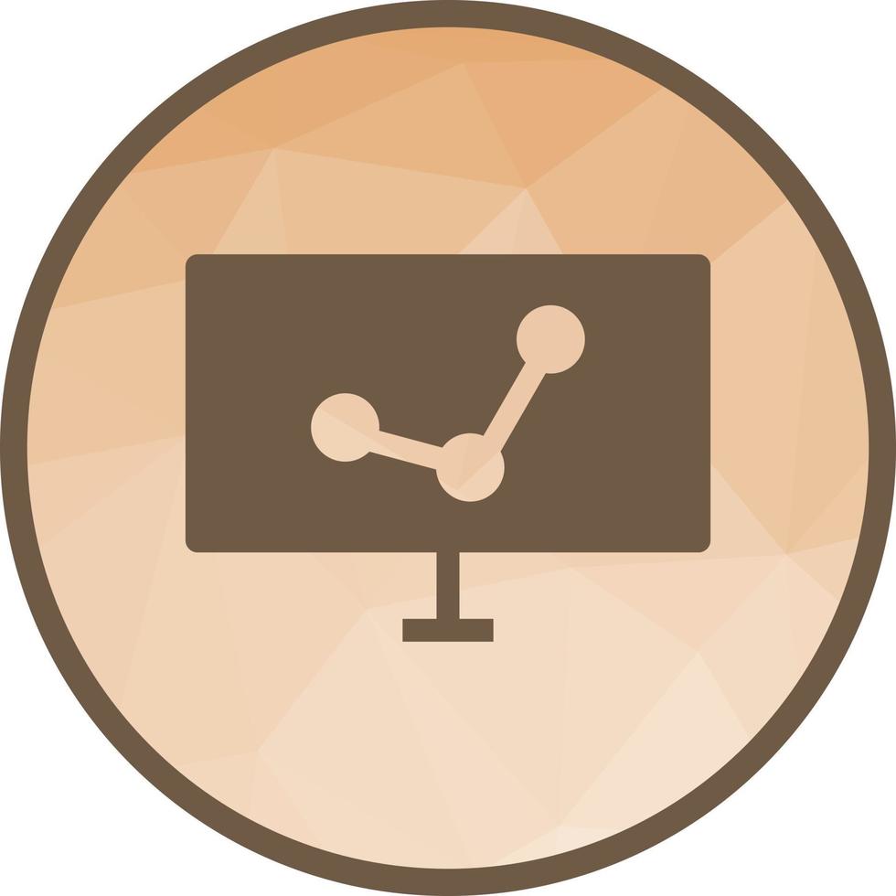 Stats Chart Low Poly Background Icon vector