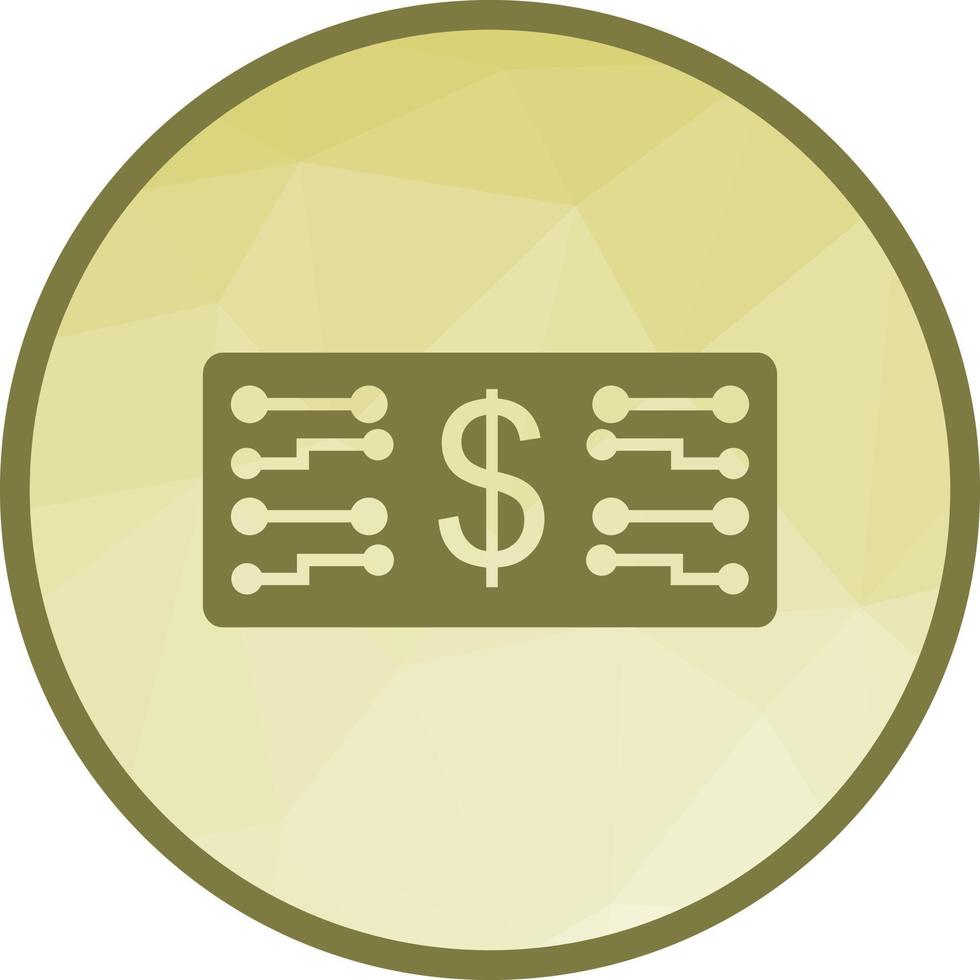Digital Currency Low Poly Background Icon vector