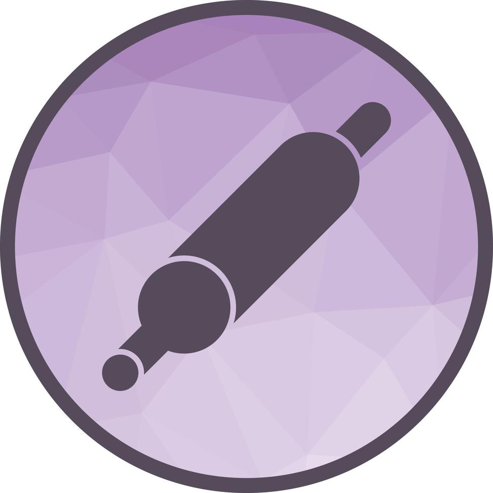 Rolling Pin Low Poly Background Icon vector