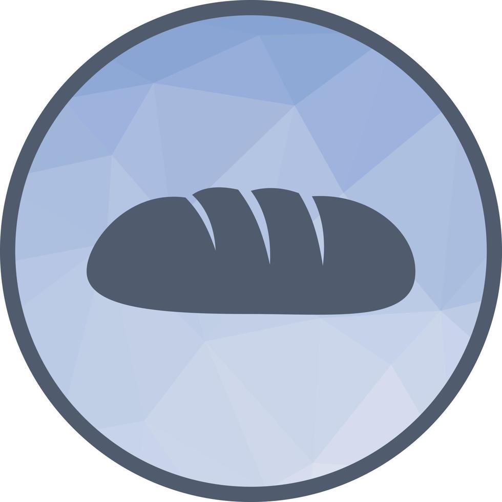 Loaf of Bread Low Poly Background Icon vector
