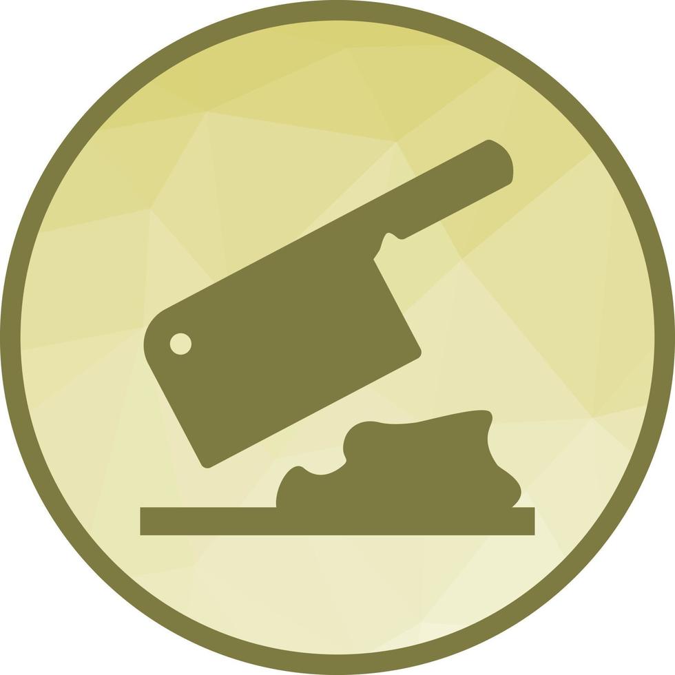 Meat Cutting Low Poly Background Icon vector