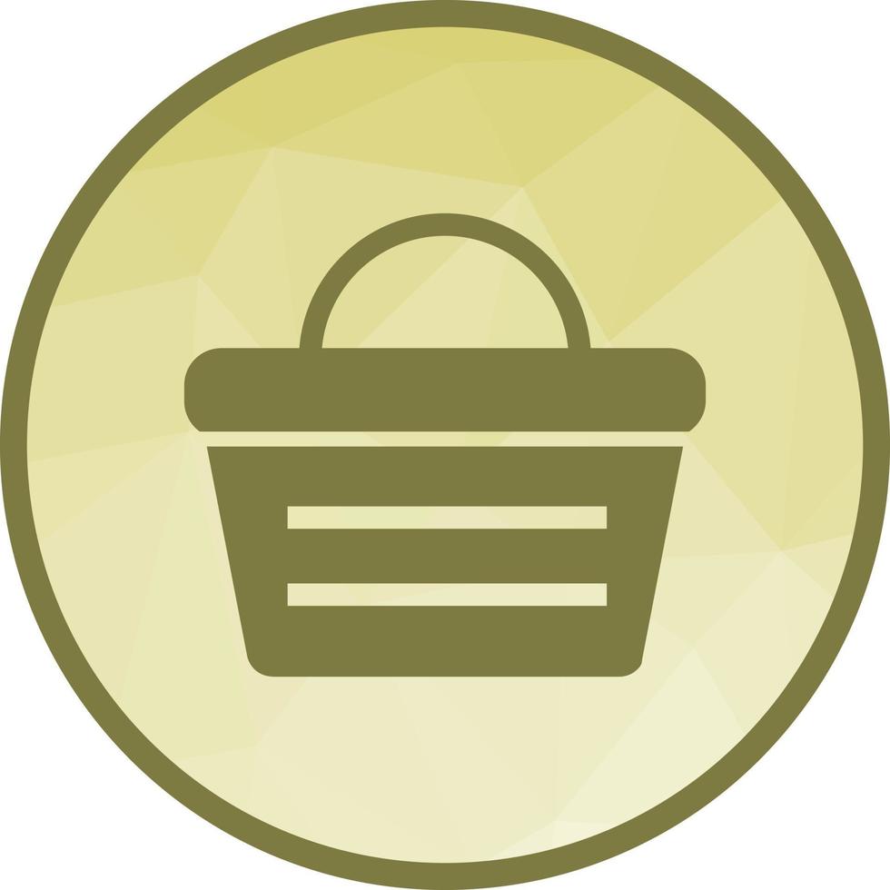 Vegetable Basket Low Poly Background Icon vector