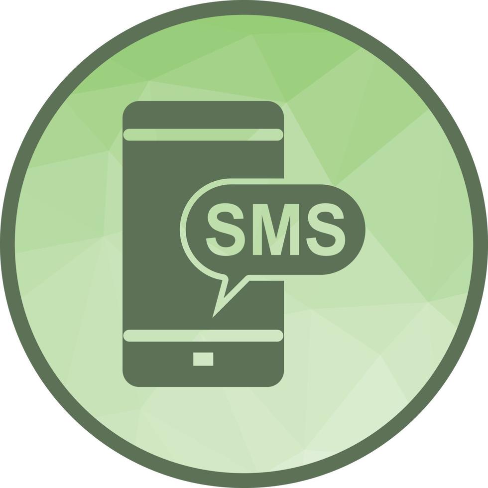 SMS Notification Low Poly Background Icon vector