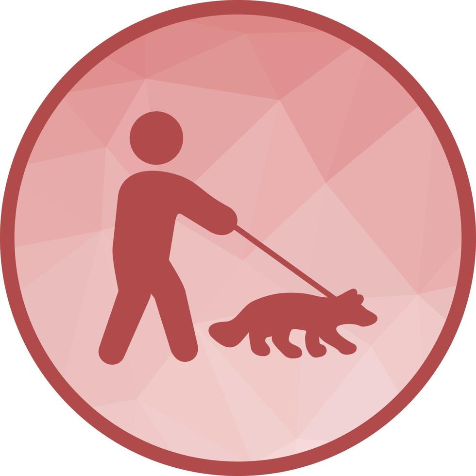 Walking dog Low Poly Background Icon vector