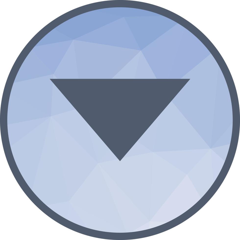 Triangle Arrow Down Low Poly Background Icon vector