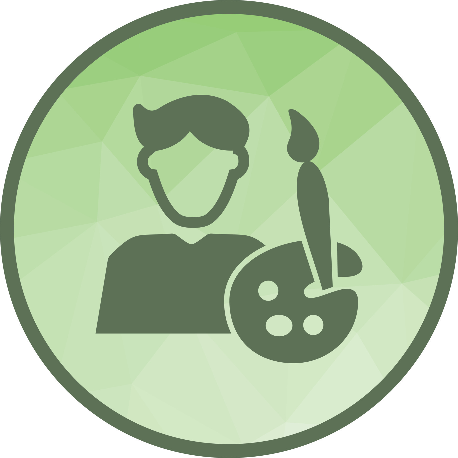 Painter Male Low Poly Background Icon 16718455 Vector Art at Vecteezy