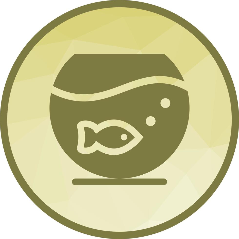 Fish Bowl Low Poly Background Icon vector