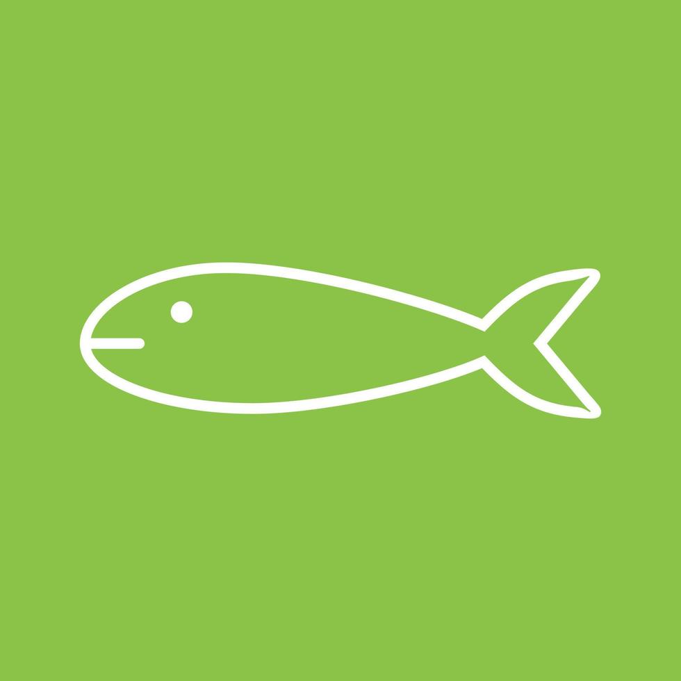 Fish Line Color Background Icon vector