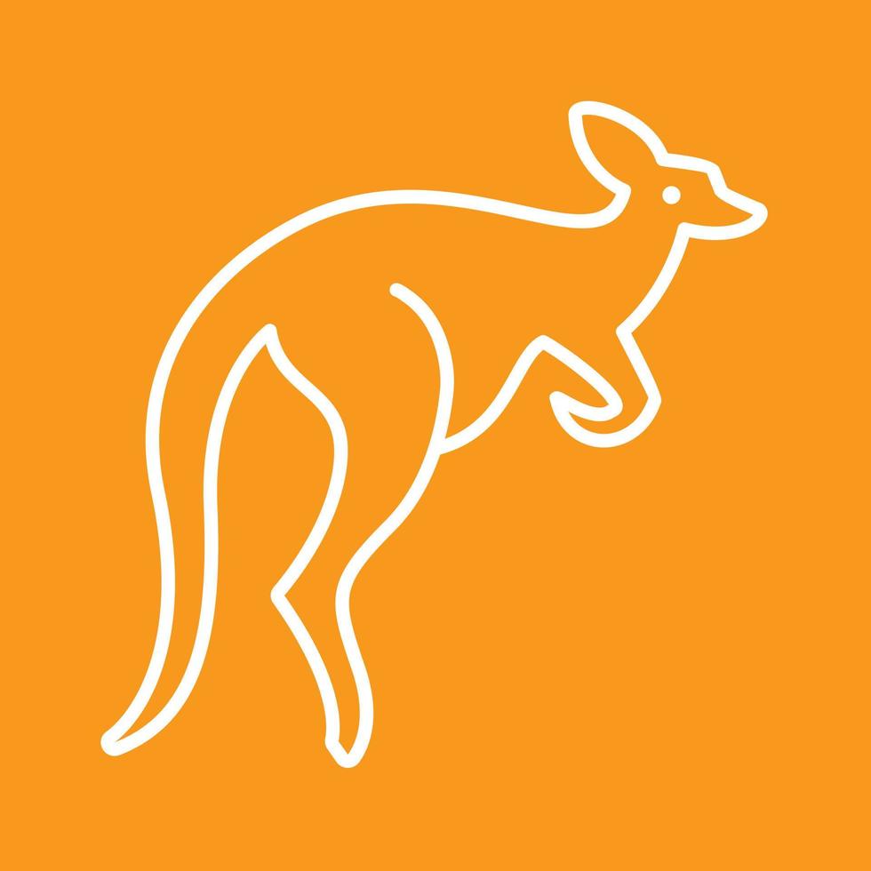 Kangaroo Line Color Background Icon vector