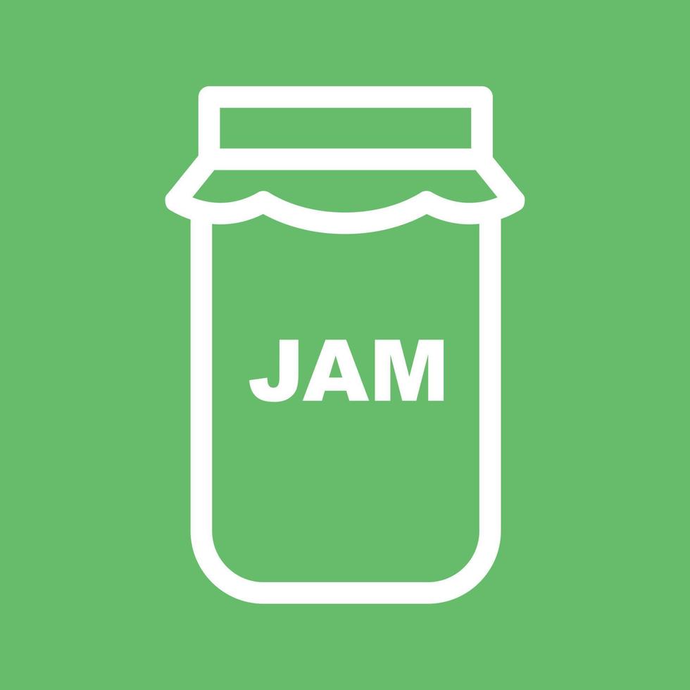 Jam Bottle Line Color Background Icon vector