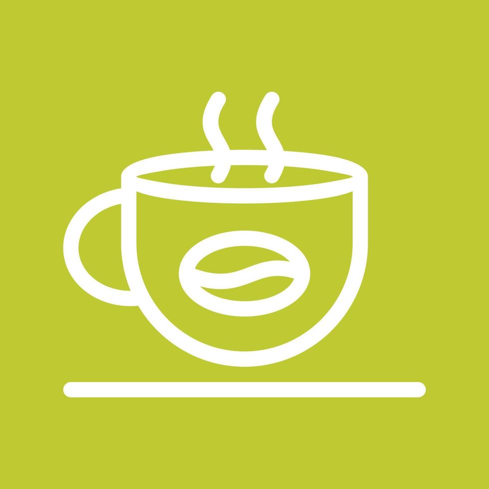 Hot Coffee Line Color Background Icon vector