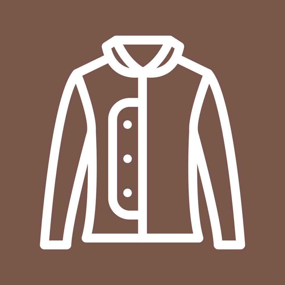 Warm Jacket Line Color Background Icon vector