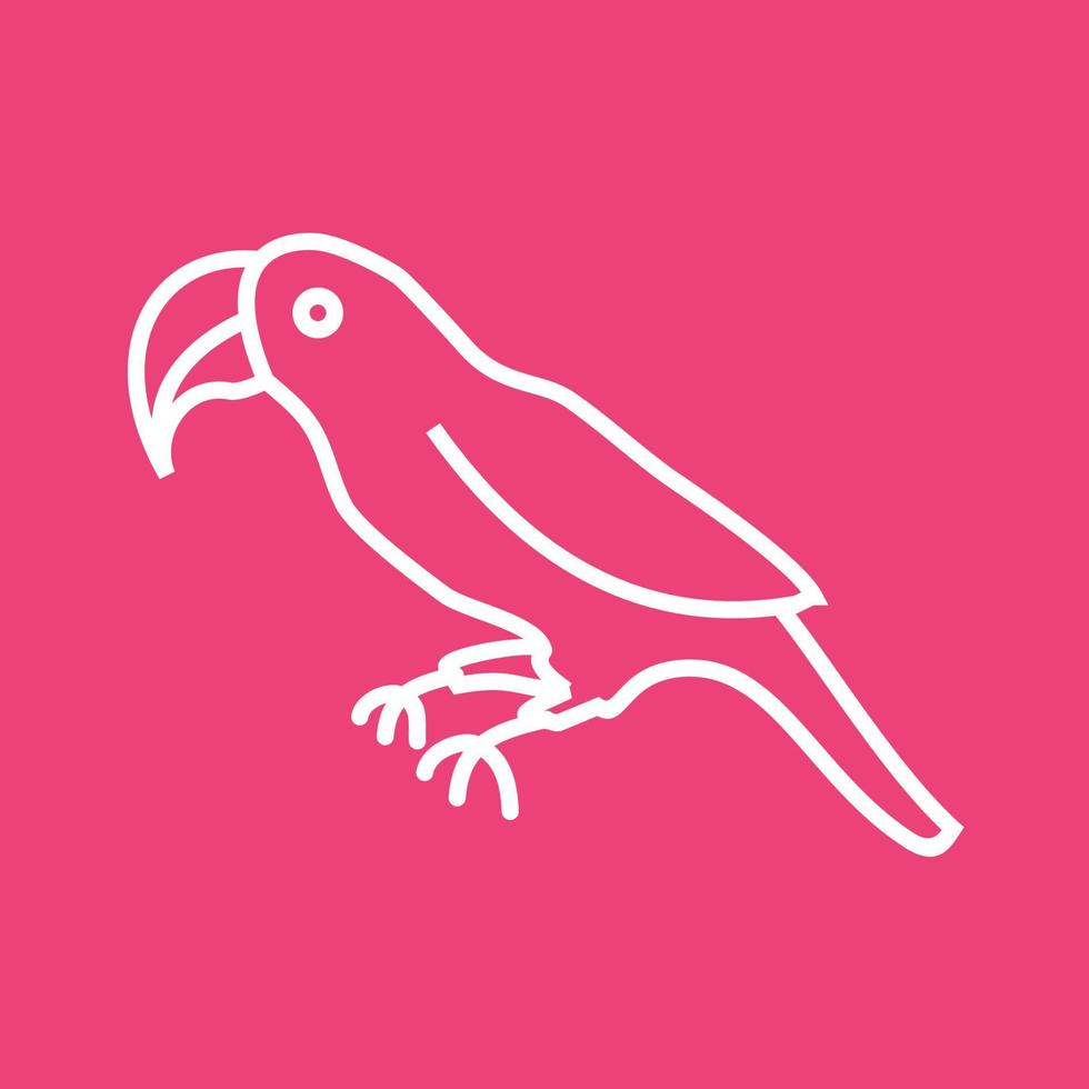 Parrot Line Color Background Icon vector