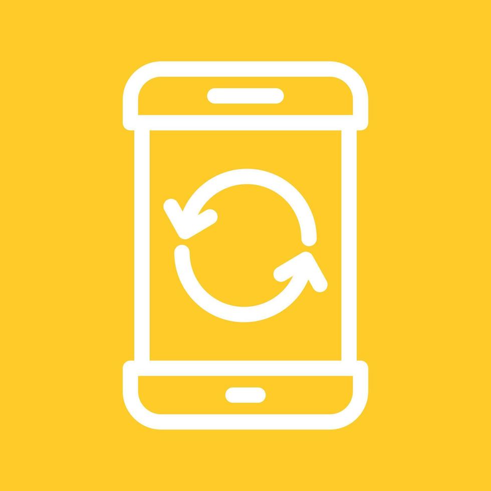Restart Phone Line Color Background Icon vector