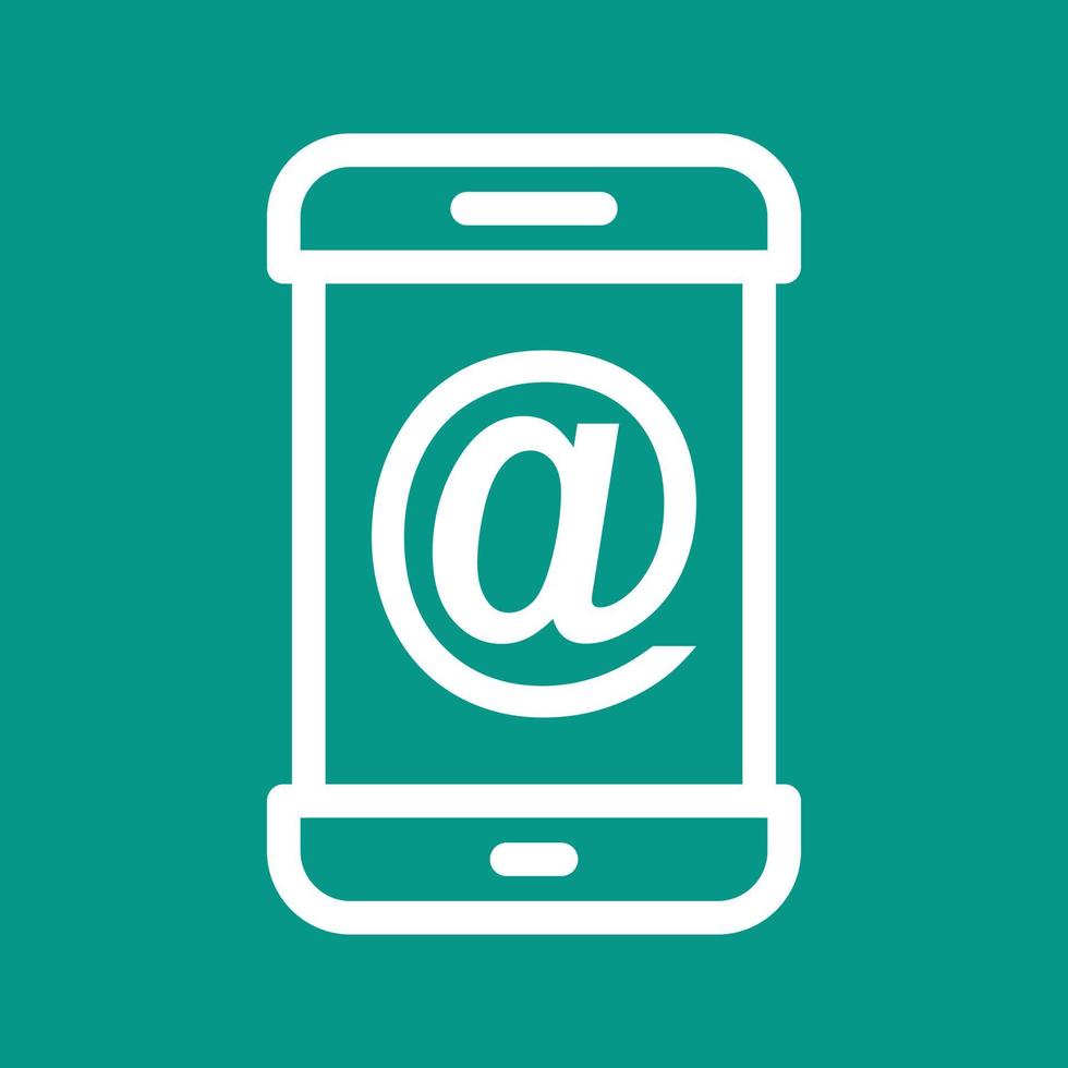 Email Address Line Color Background Icon vector