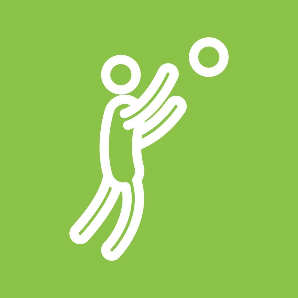 Volley Ball Line Color Background Icon vector