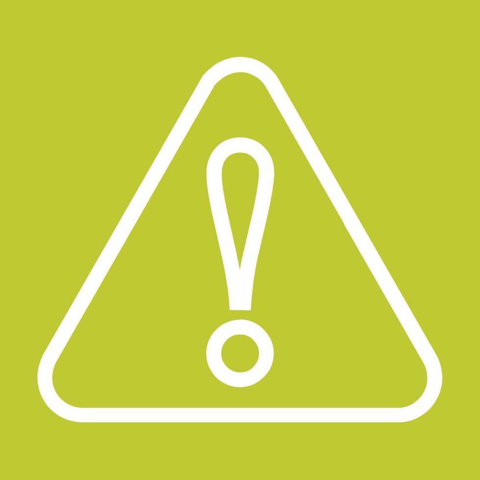 Warning Sign Line Color Background Icon vector