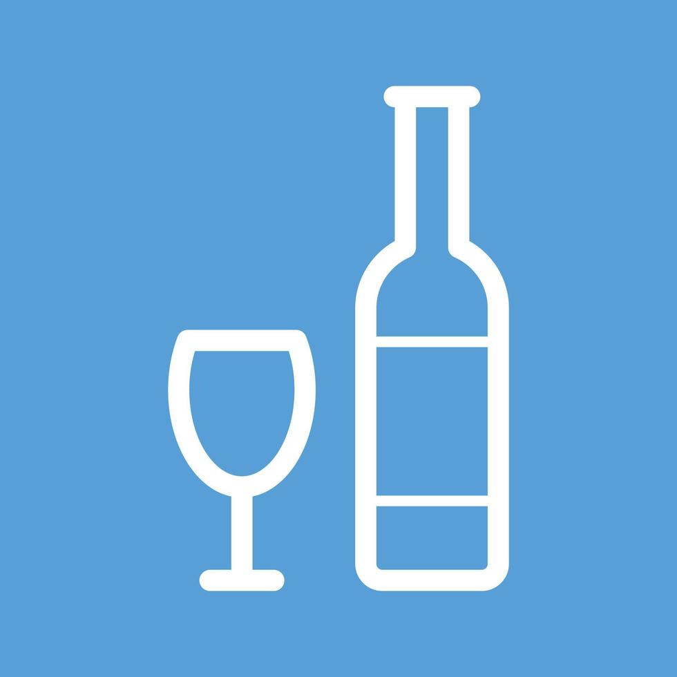 Champagne Line Color Background Icon vector