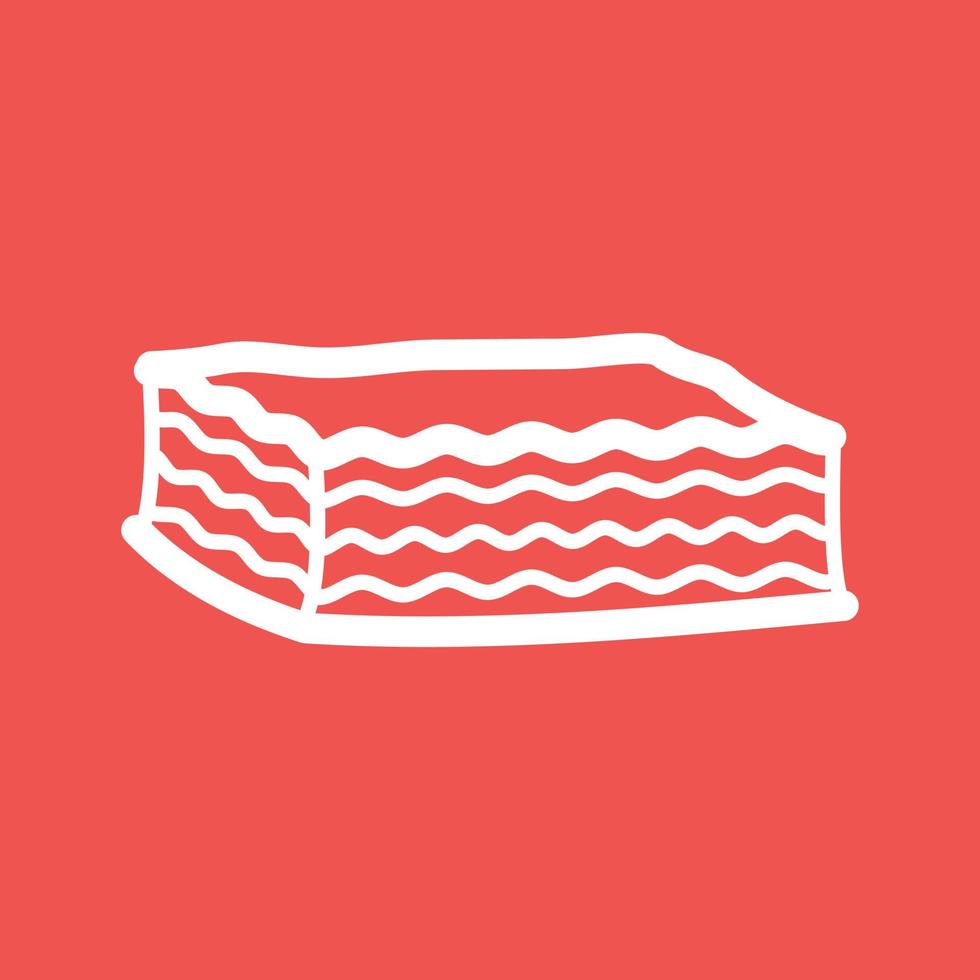 Lasagna Line Color Background Icon vector