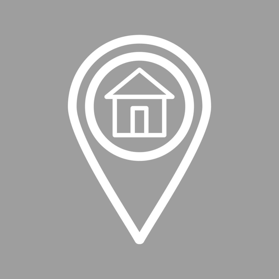 Home Location Line Color Background Icon vector