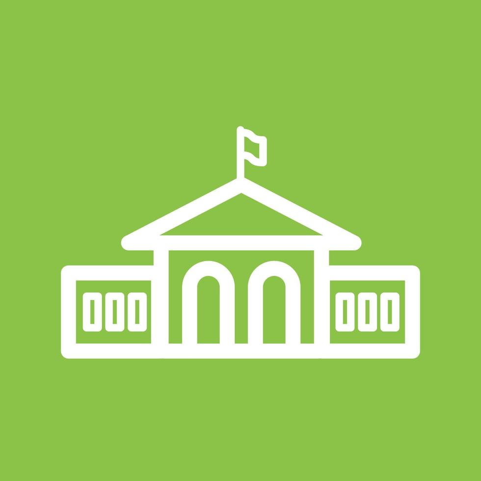 University Line Color Background Icon vector