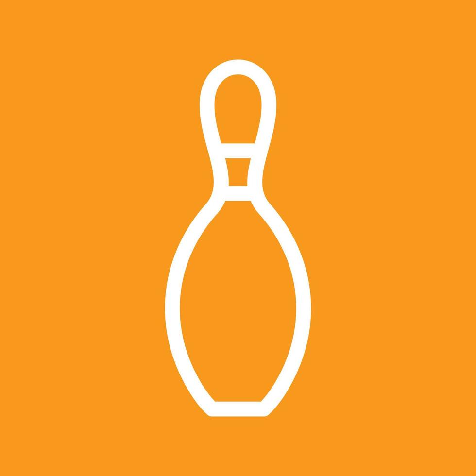 Bowling Pin Line Color Background Icon vector