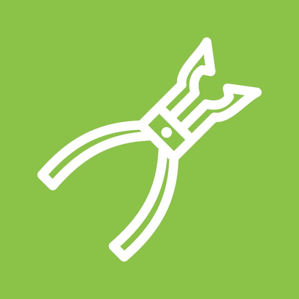 Pliers Line Color Background Icon vector