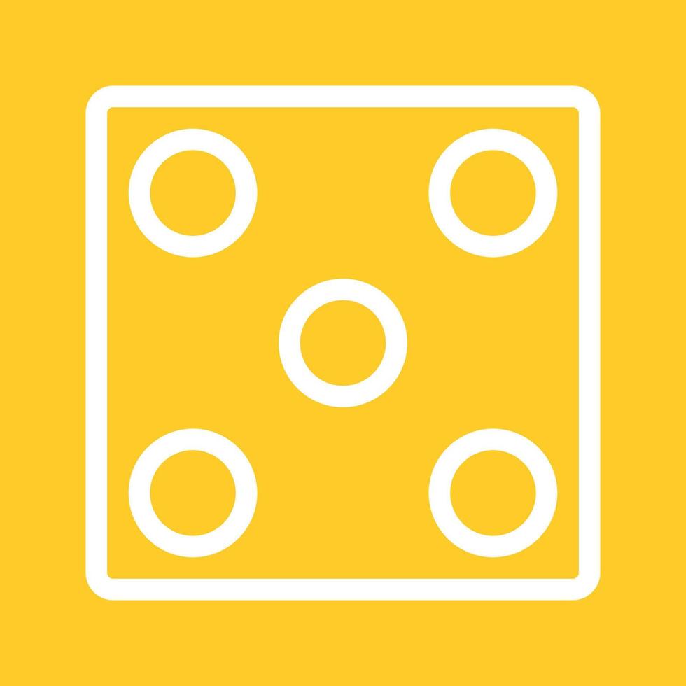 Dice Line Color Background Icon vector