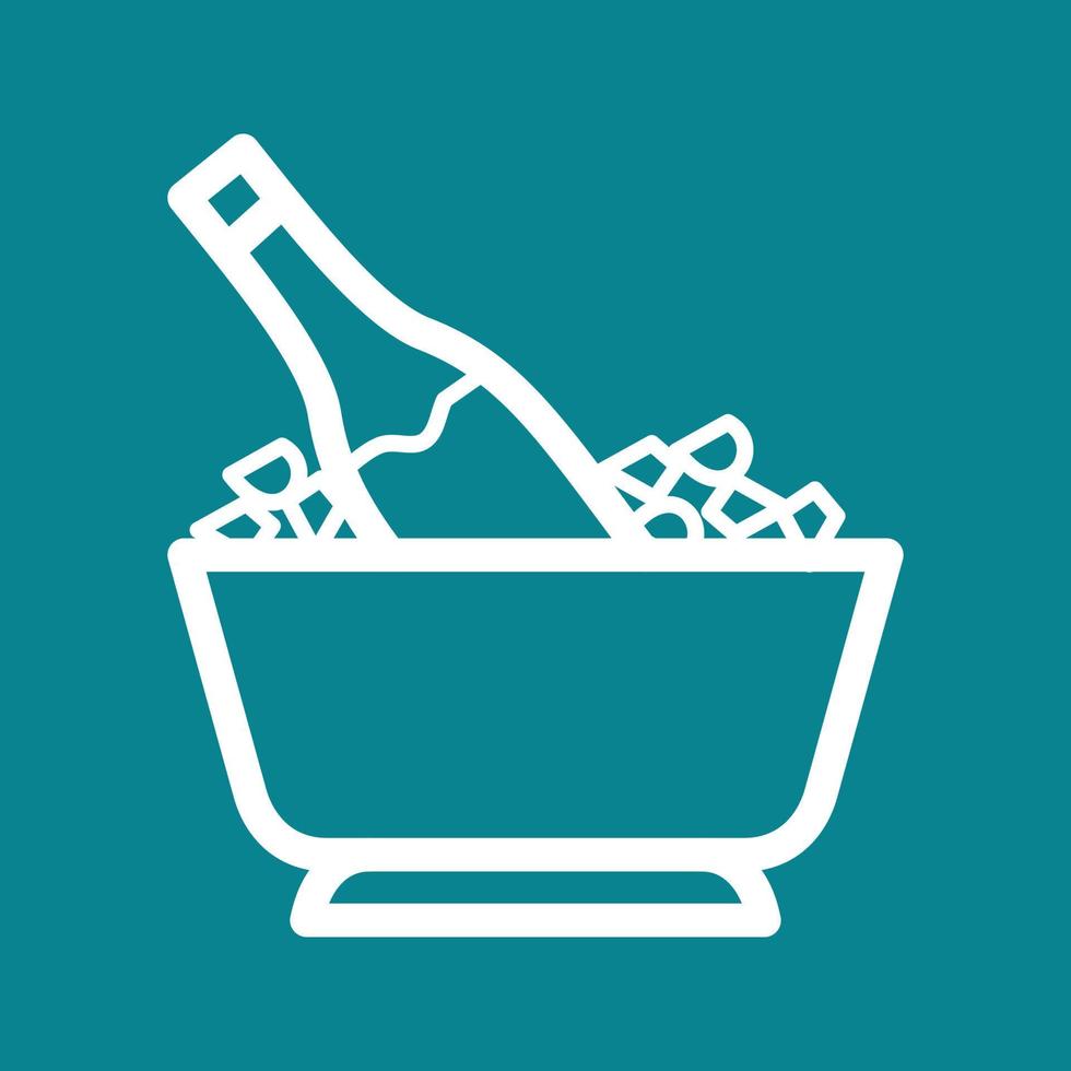 Champagne Bottle Line Color Background Icon vector