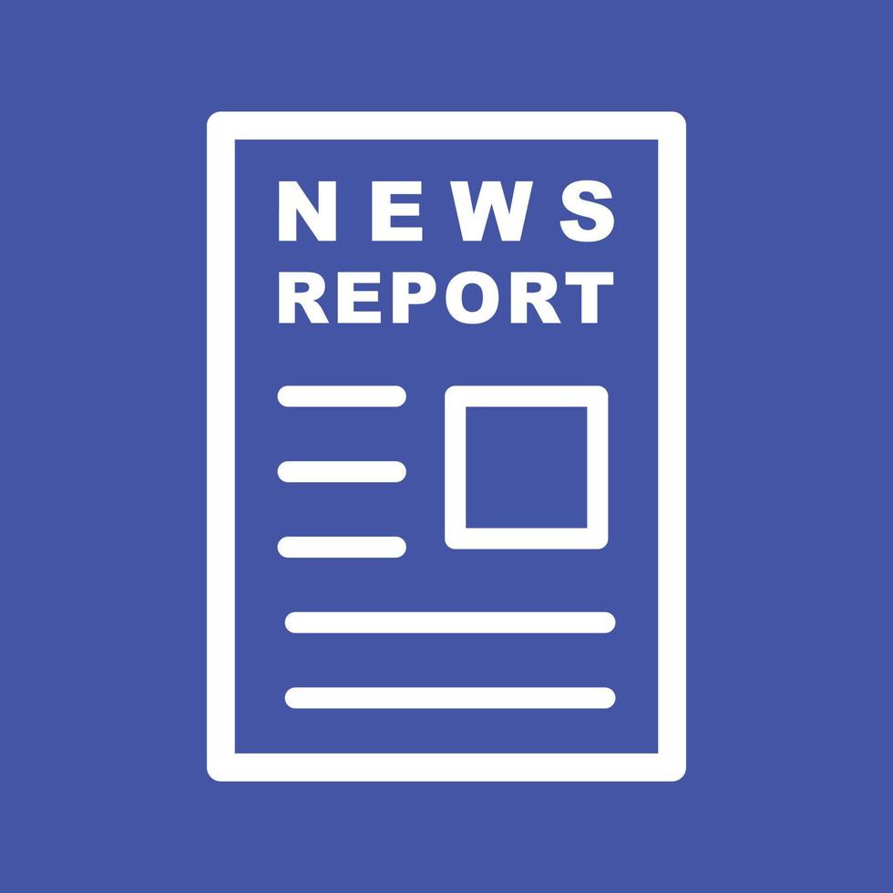 News Report Line Color Background Icon vector