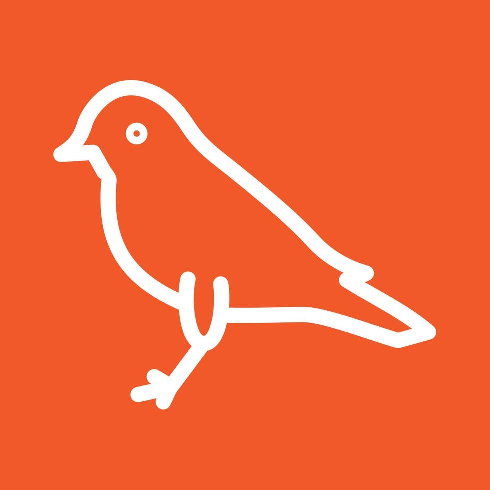 Bird Line Color Background Icon vector