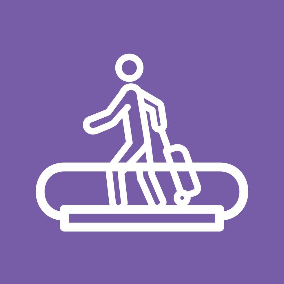 Horizontal Escalator Line Color Background Icon vector