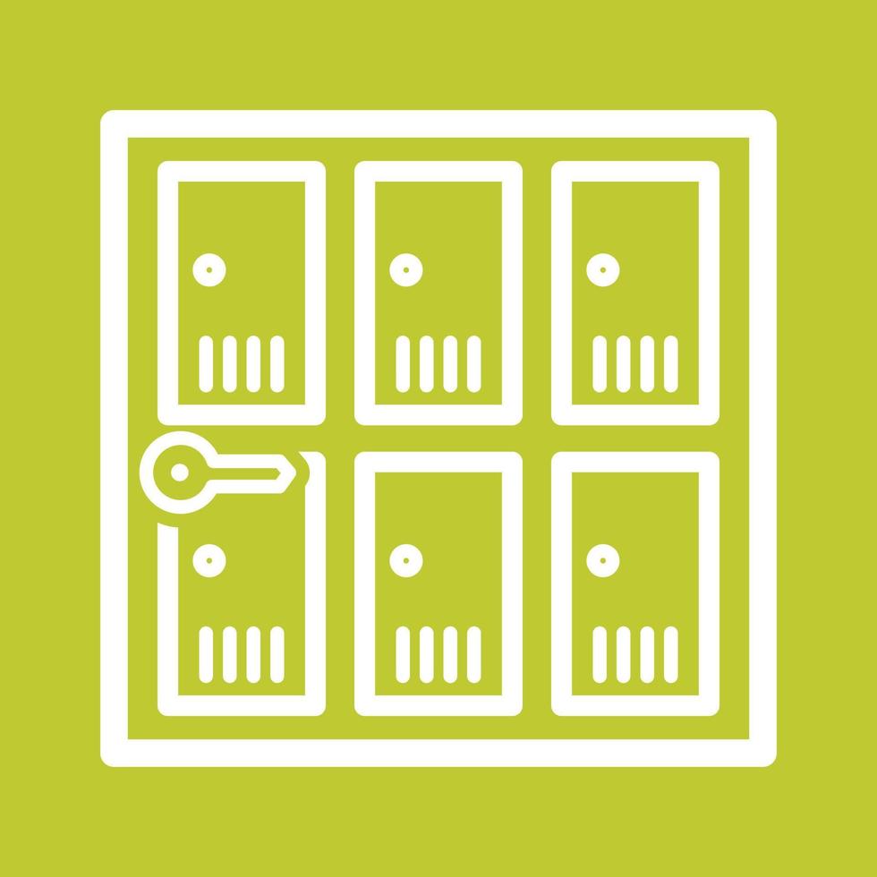 Lockers Line Color Background Icon vector