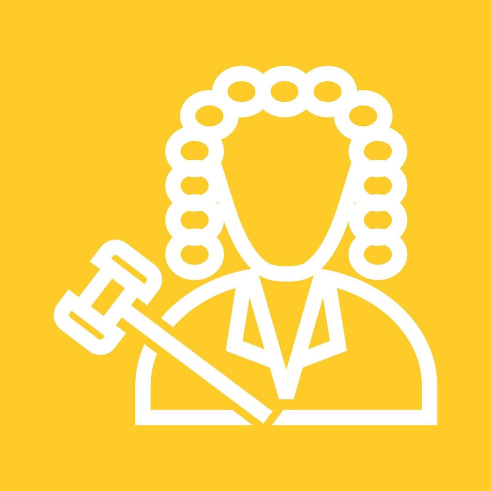 Judge Line Color Background Icon vector