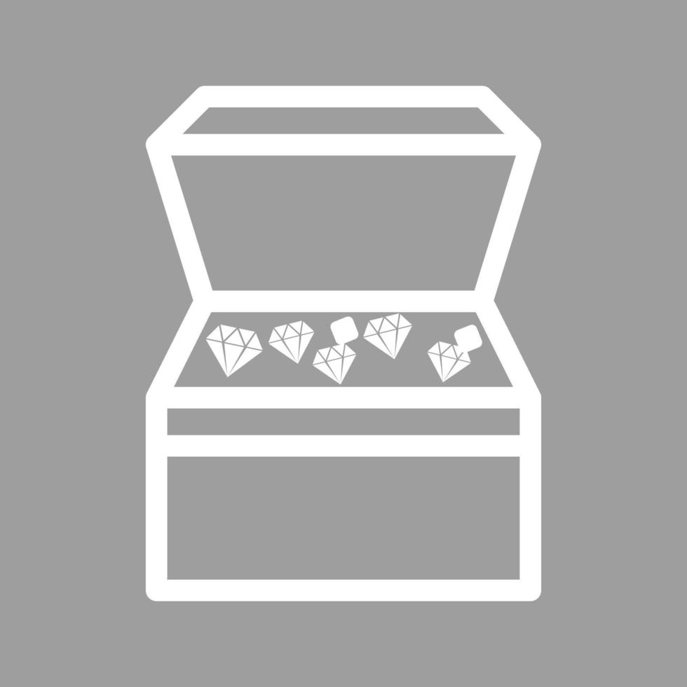 Open Treasure Box Line Color Background Icon vector