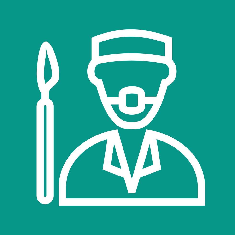 Surgeon Line Color Background Icon vector