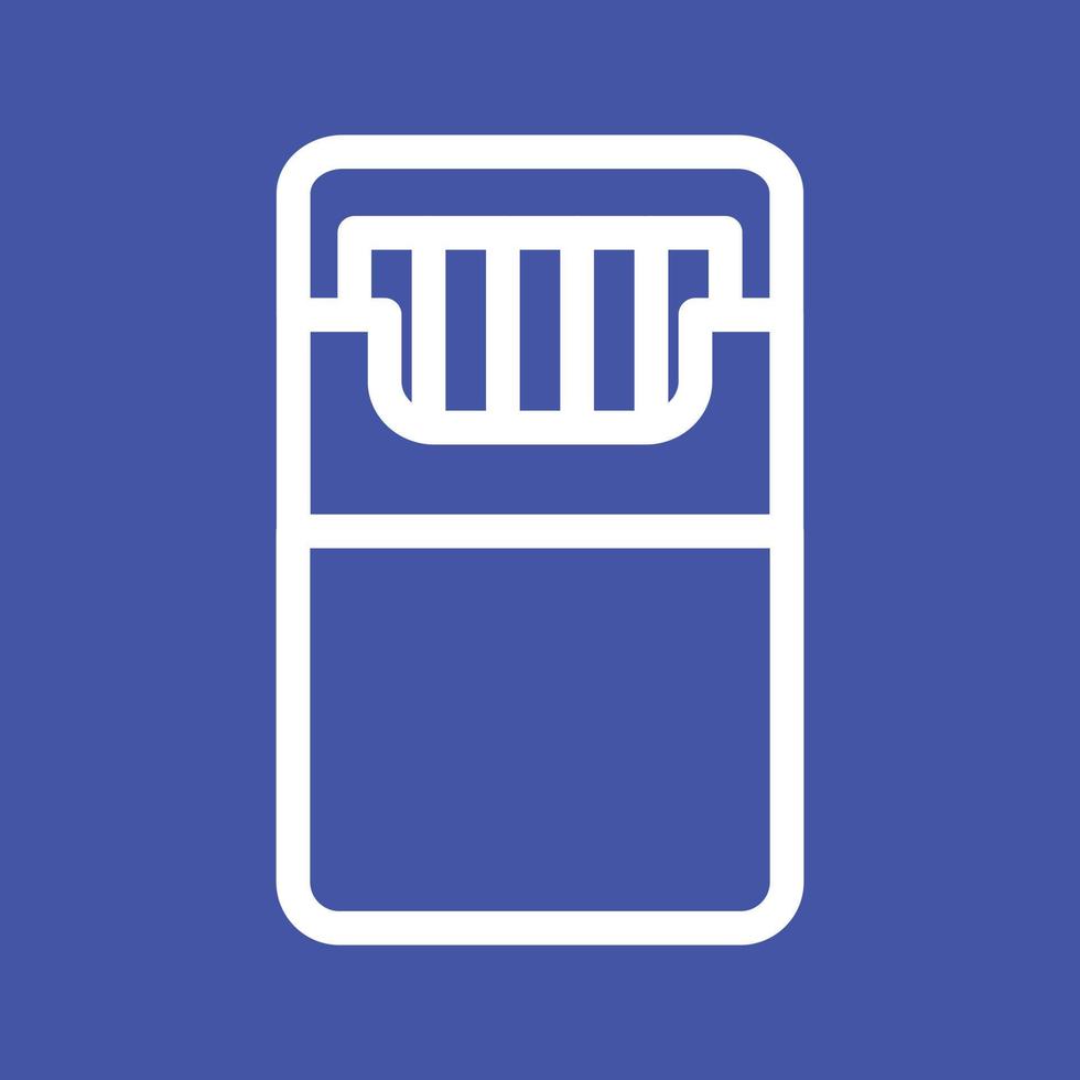 Packet of Cigarettes Line Color Background Icon vector