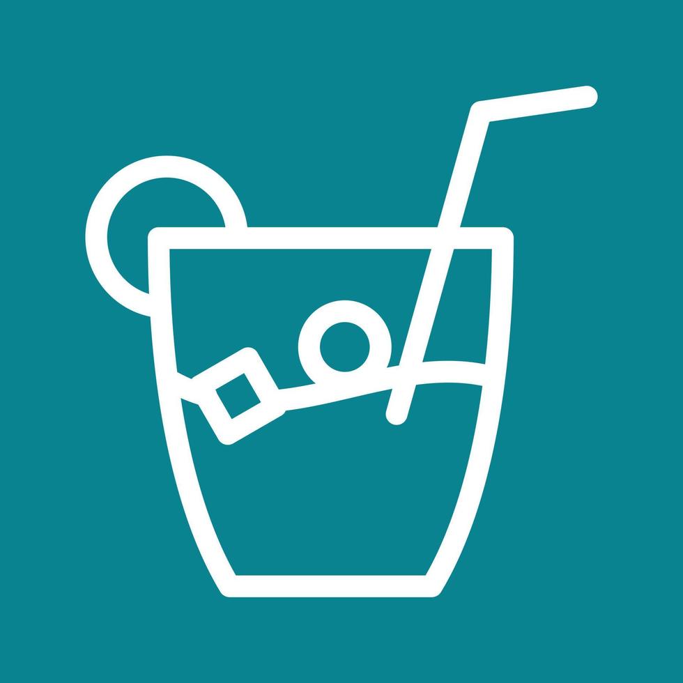 Whiskey Sour Line Color Background Icon vector