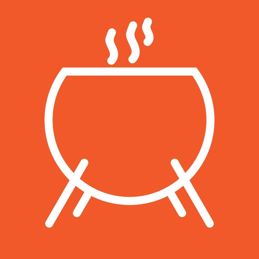 Cauldron Line Color Background Icon vector