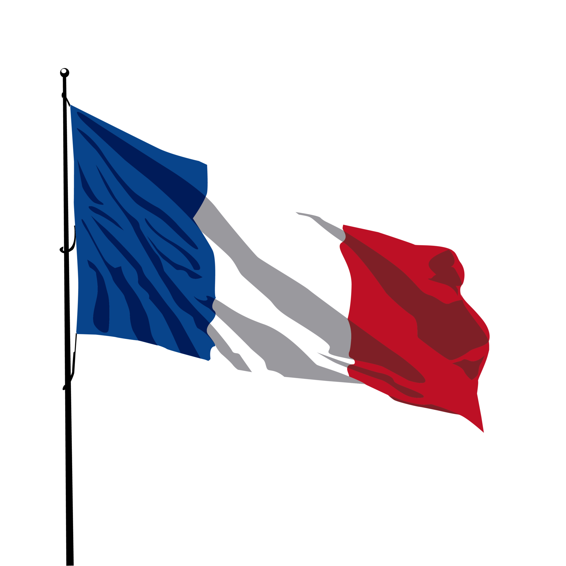 France flag, french flag, wind flag, revolution, war, French revolution, revolution  flag 16720428 PNG