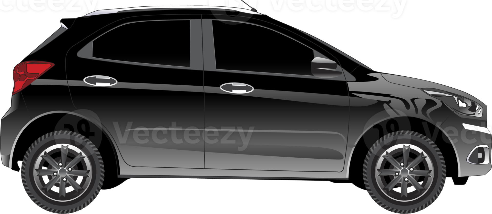 coche negro vehículo fondo transparente vista lateral png