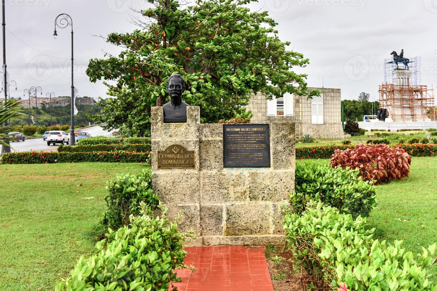 Monument to Fermin Valdes Dominguez in Havana, Cuba. He was a doctor and a Cuban patriot. photo