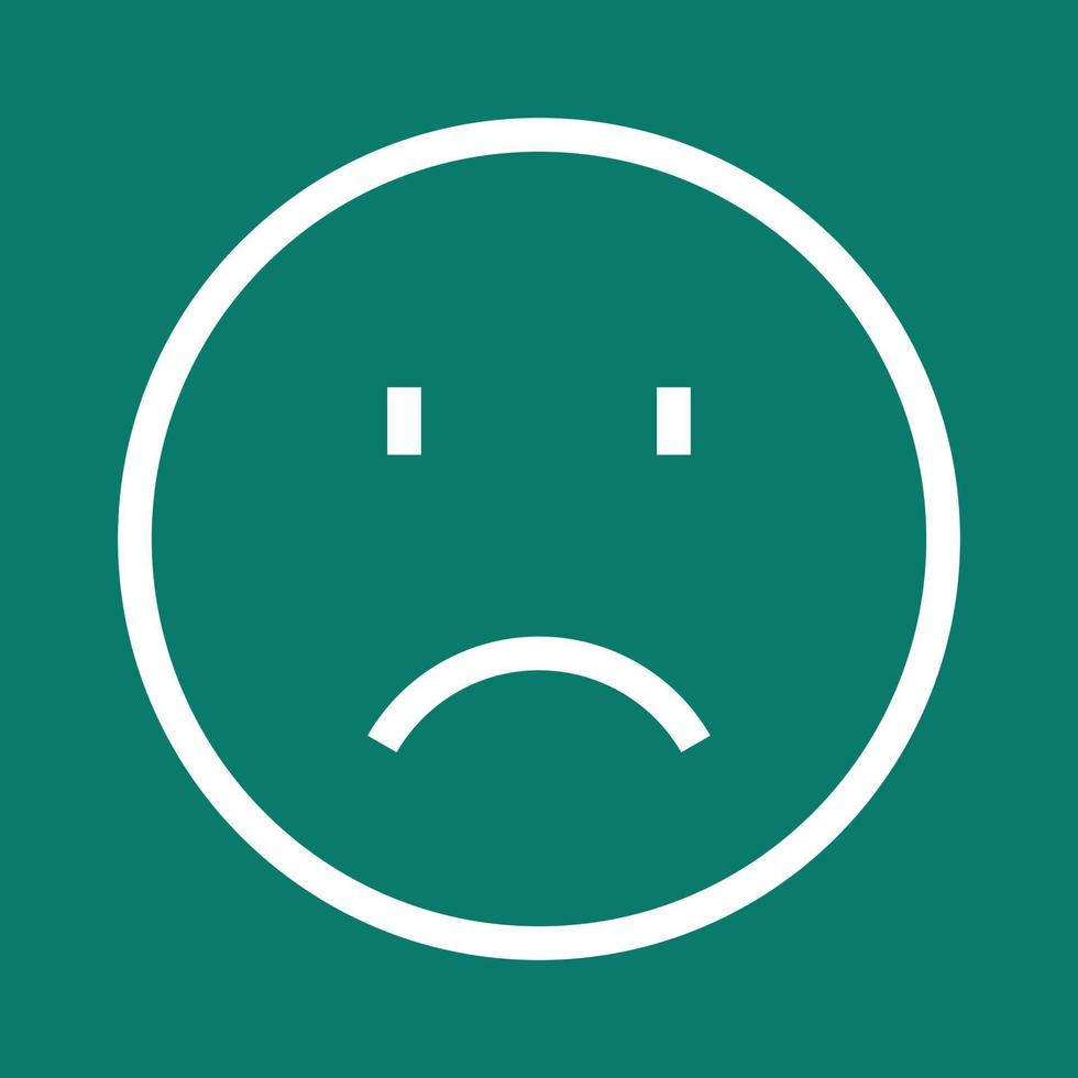 Sadness Line Color Background Icon vector